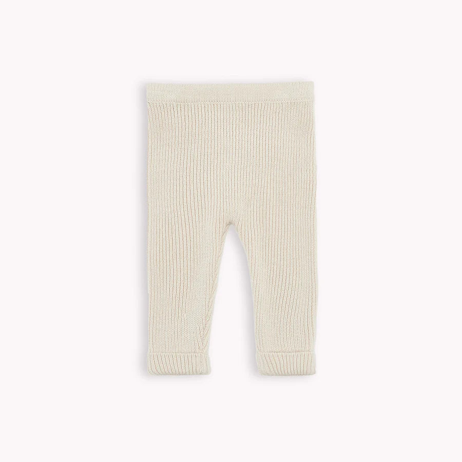 Petit lem - Legging en tricot crème (9/12 mois)