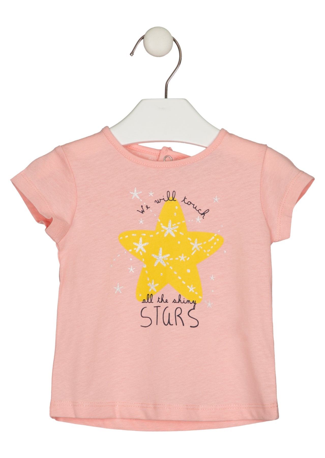 Losan - Chandail à manche courte - rose avec étoile (3/6 mois)