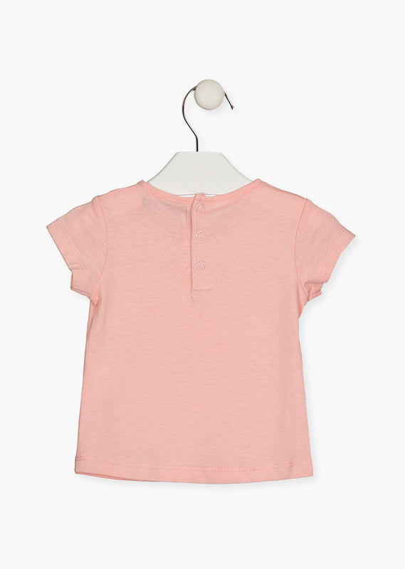 Losan - Chandail à manche courte - rose avec étoile (3/6 mois)