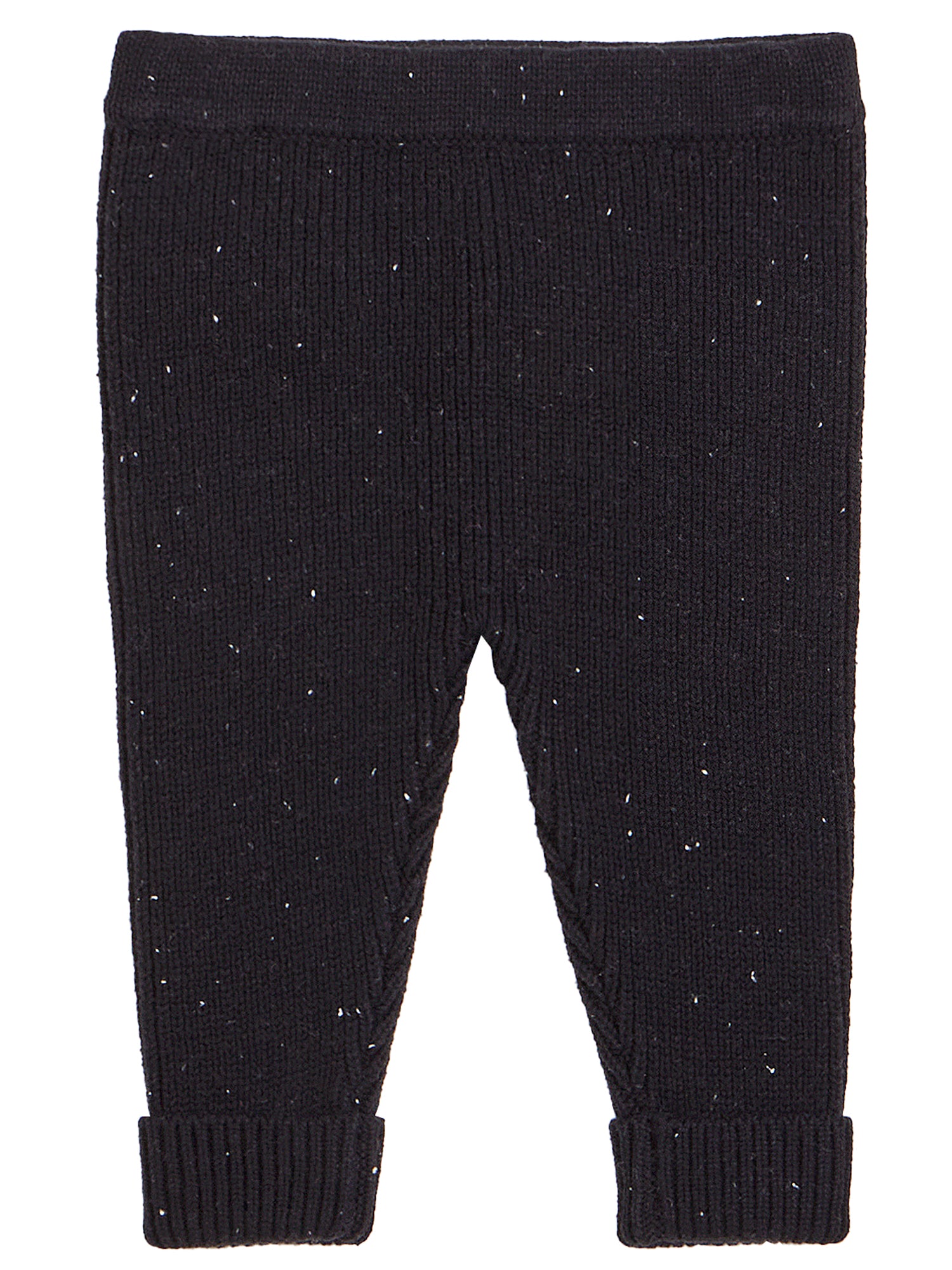 Petit lem - Pantalon en tricot noir à petit pois blanc (3/6 mois)