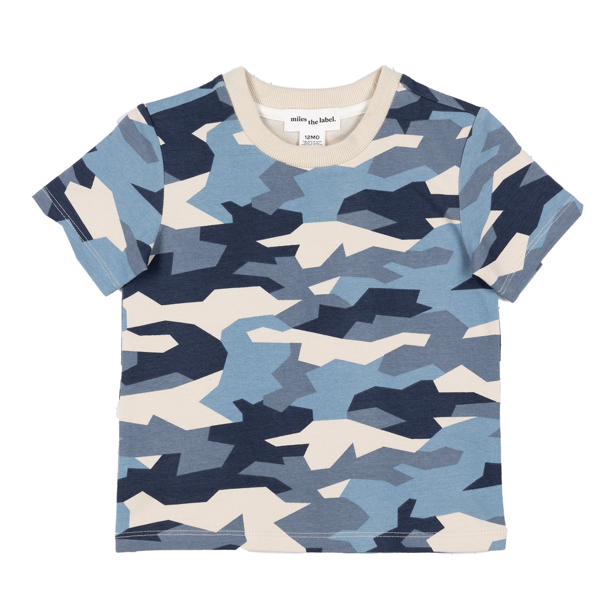 Miles the label - Chandail camouflage bleu vintage pour bébé (9 mois)