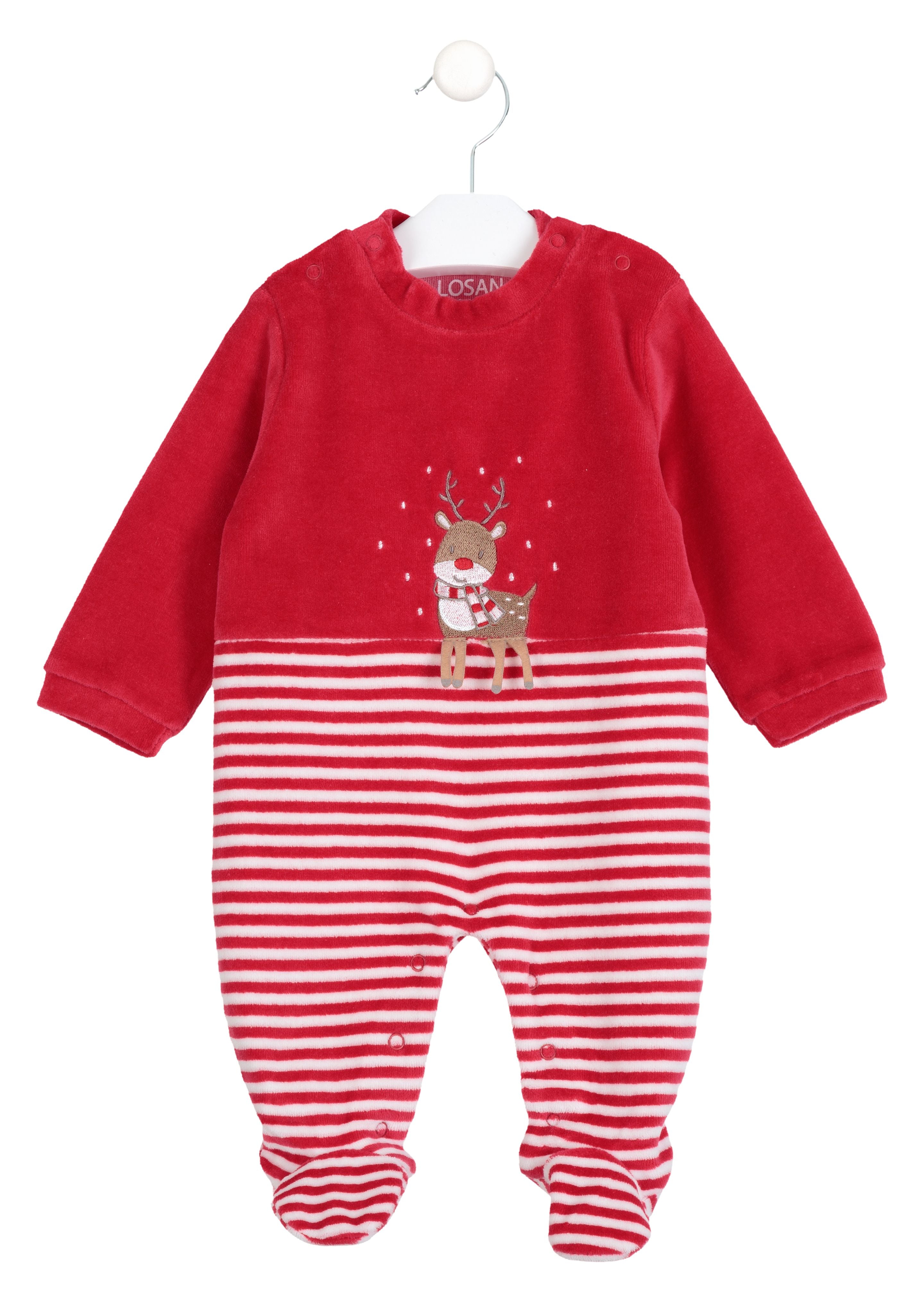Losan - Pyjama en velours, rouge chevreuil (6-9 mois)