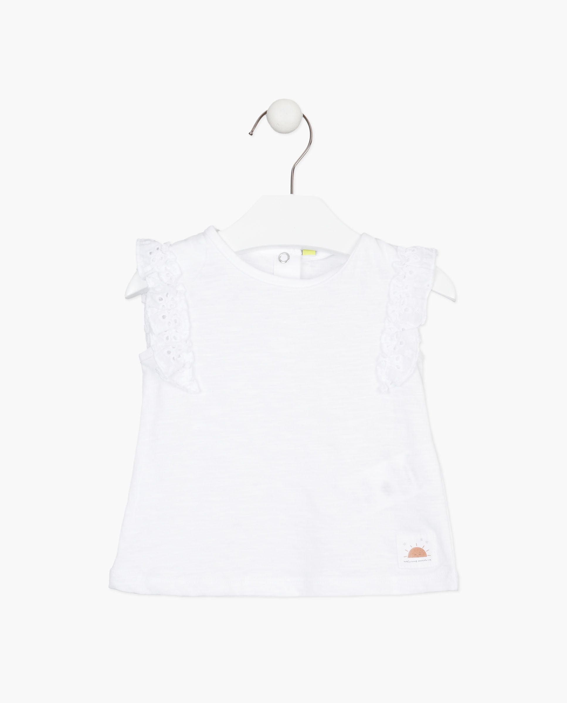 Losan - Camisole avec dentelle blanche (6/9 mois)