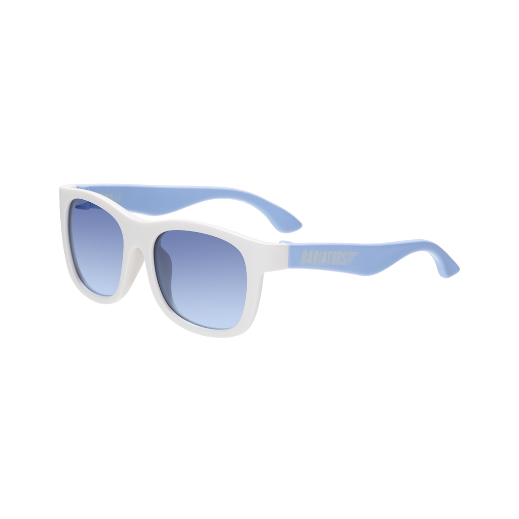 Babiators - Lunette de soleil navigator - Blanche vitre bleu