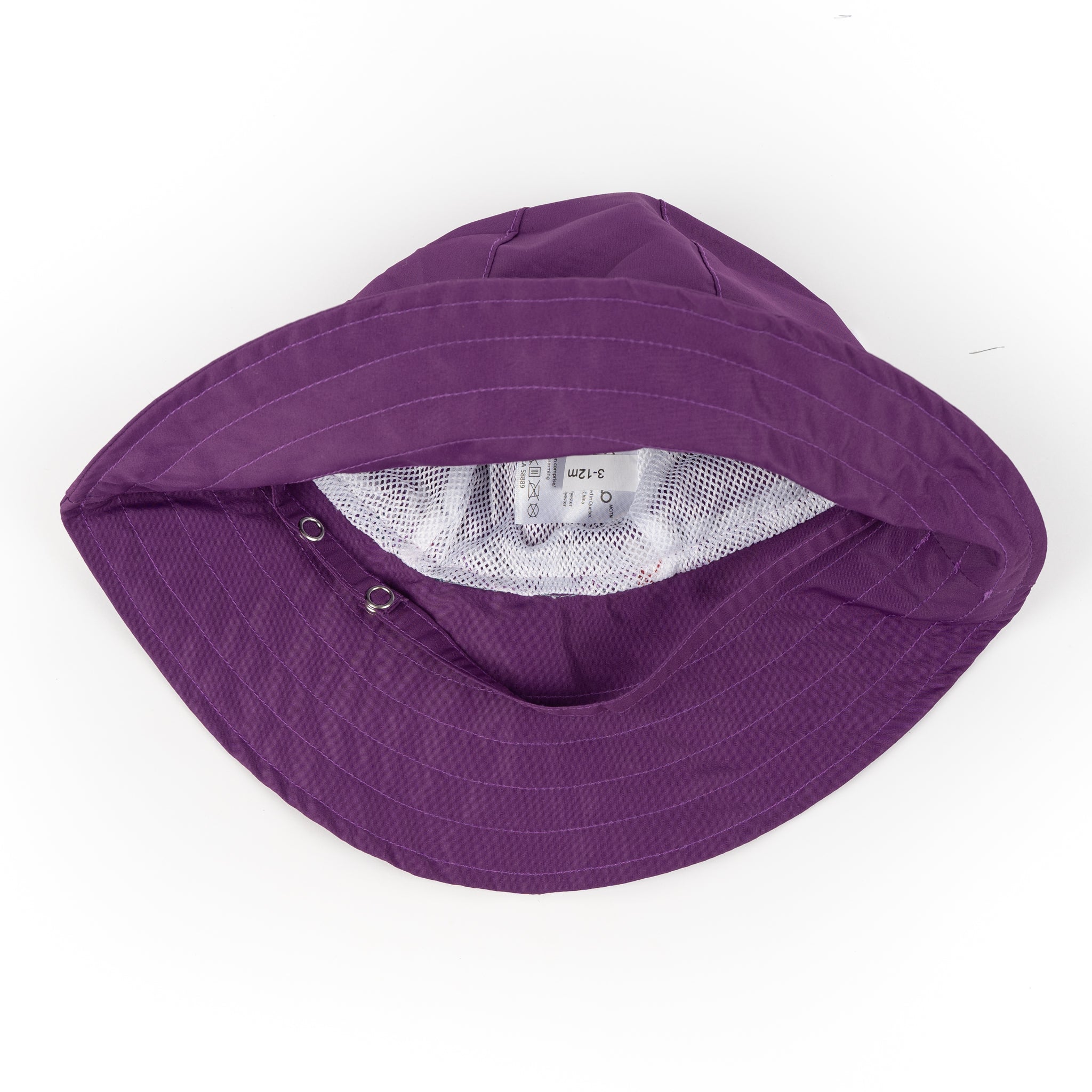 Hopalo - Chapeau  soleil nautique UV50+ ajustable - Prune (3/12 mois)