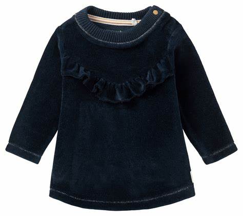 Noppies - Robe en velours marine (2/4 mois)