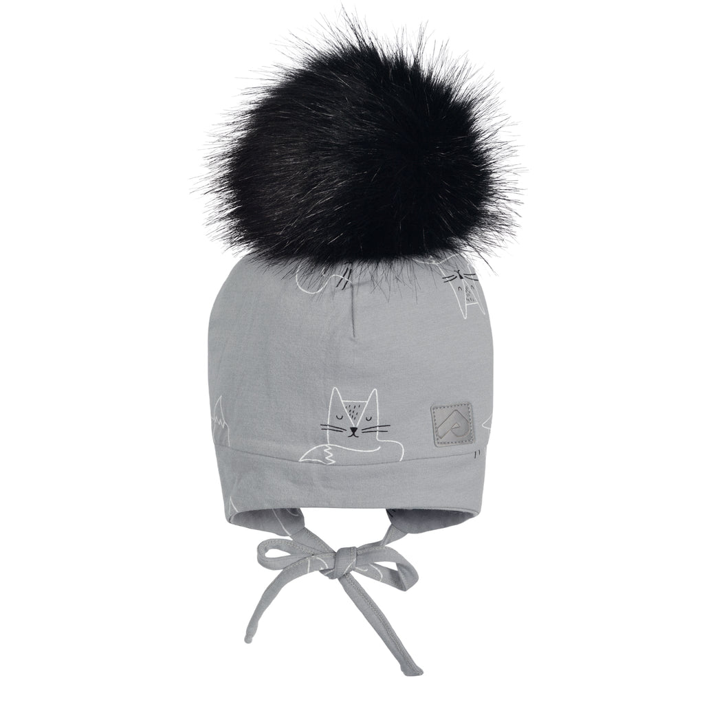 Perlimpinpin - Tuque avec oreilles et pompon, renards