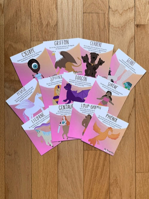 Les bougeottes- cartes créatures fantastiques