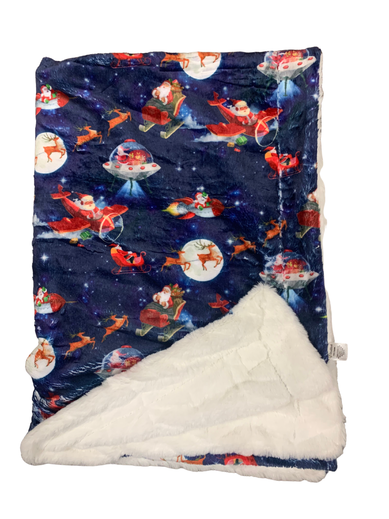 Doux bécot - Couverture minky, espace de noël