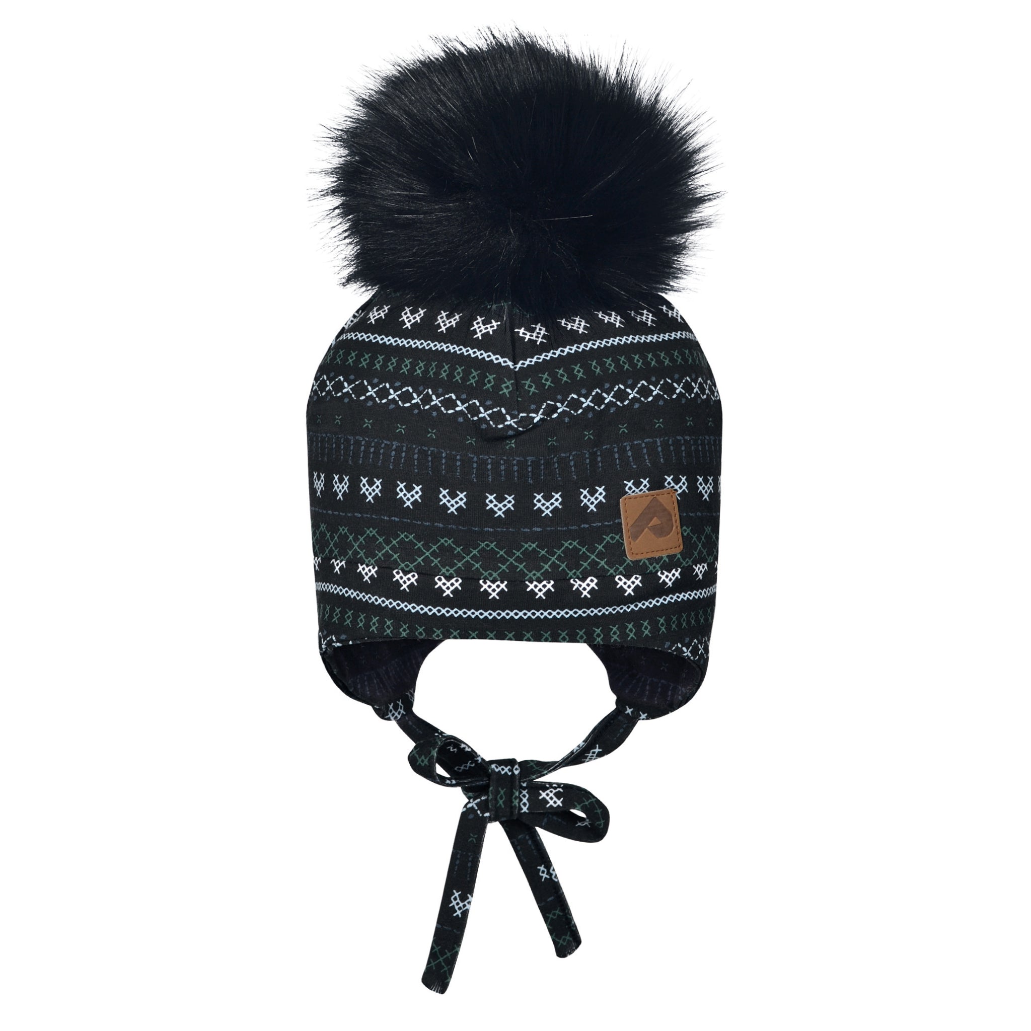 Perlimpinpin - tuque mi saison doublé en polar - tricot (9-12 mois)